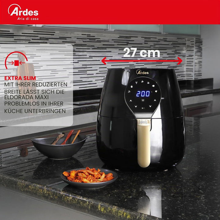 ARDES - Heissluftfritteuse 5 Liter Fassungsvermögen Air Fryer Maxi mit Digitalanzeige und 60-Minuten