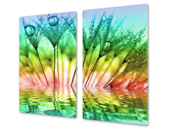 Schneidbrett aus Hartglas und schützende Arbeitsoberfläche – Schneideplatten SINGLE mit 60 x 52 cm u