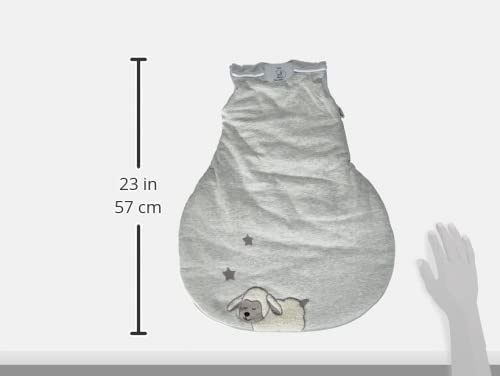 Sterntaler Schlafsack Schaf Stanley für Babys, Reissverschluss und Knöpfe, Grösse: 50/56, Grau Gröss