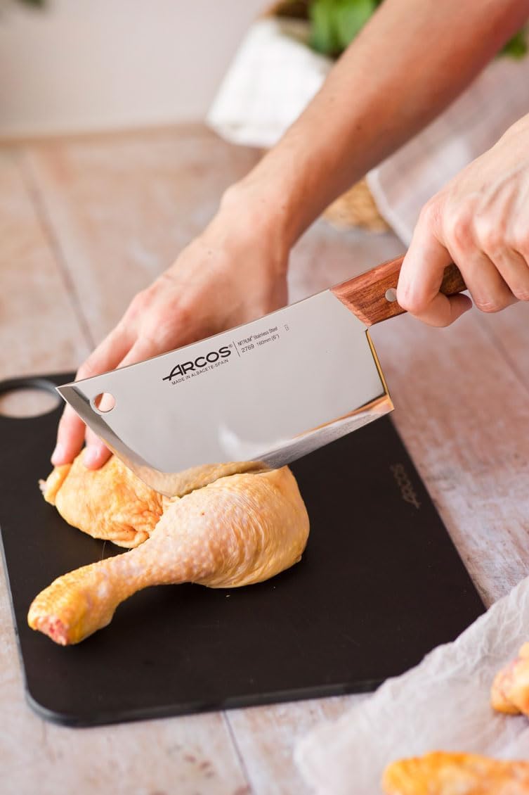 Arcos Serie Atlantico - Hackmesser - Klinge Nitrum Edelstahl 160 mm 310 gr - HandGriff Jatoba Holz F