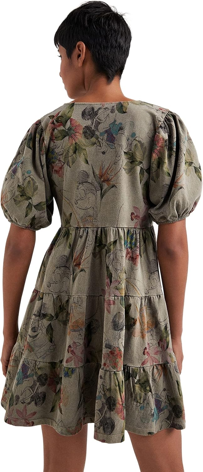 Desigual Damen Vest_nagore Lässiges Kleid XS Grün, XS Grün
