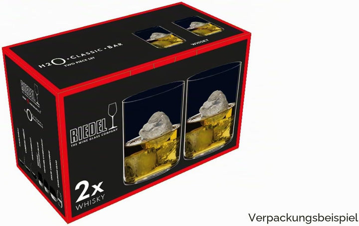 RIEDEL The O Wine Tumbler Whisky H2O, 2er Set, Klares Kristallglas, maschinell gefertigt, Whisky H2O