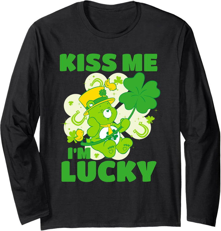 Care Bears Kiss Me I'm Lucky Good Luck Bear Langarmshirt