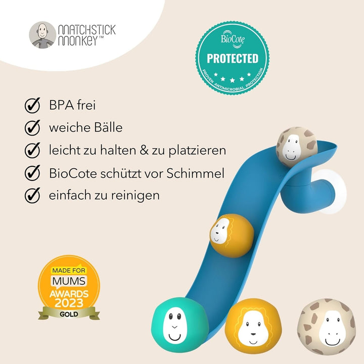 Matchstick Monkey Badewannen Rutsch-Set – Baby Badespielzeug, sensorisches Lernen, leicht zu greifen