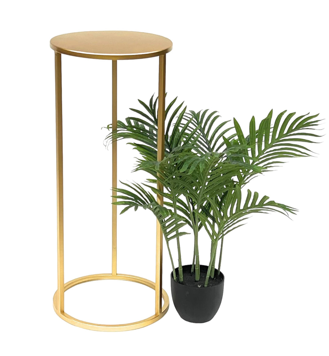 DanDiBo Blumenhocker Metall Gold Rund Blumenständer Beistelltisch 96510 Blumensäule Modern Pflanzens