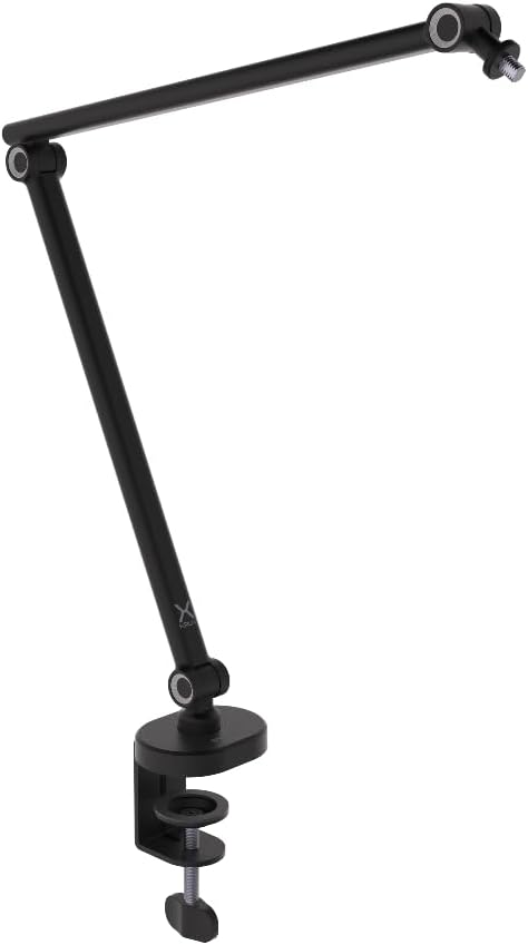 KRUX Arm 100 Mikrofonarm, Slim Design, bis 0,9 kg, 360° drehbar, Aluminium, Tischklemme, universelle