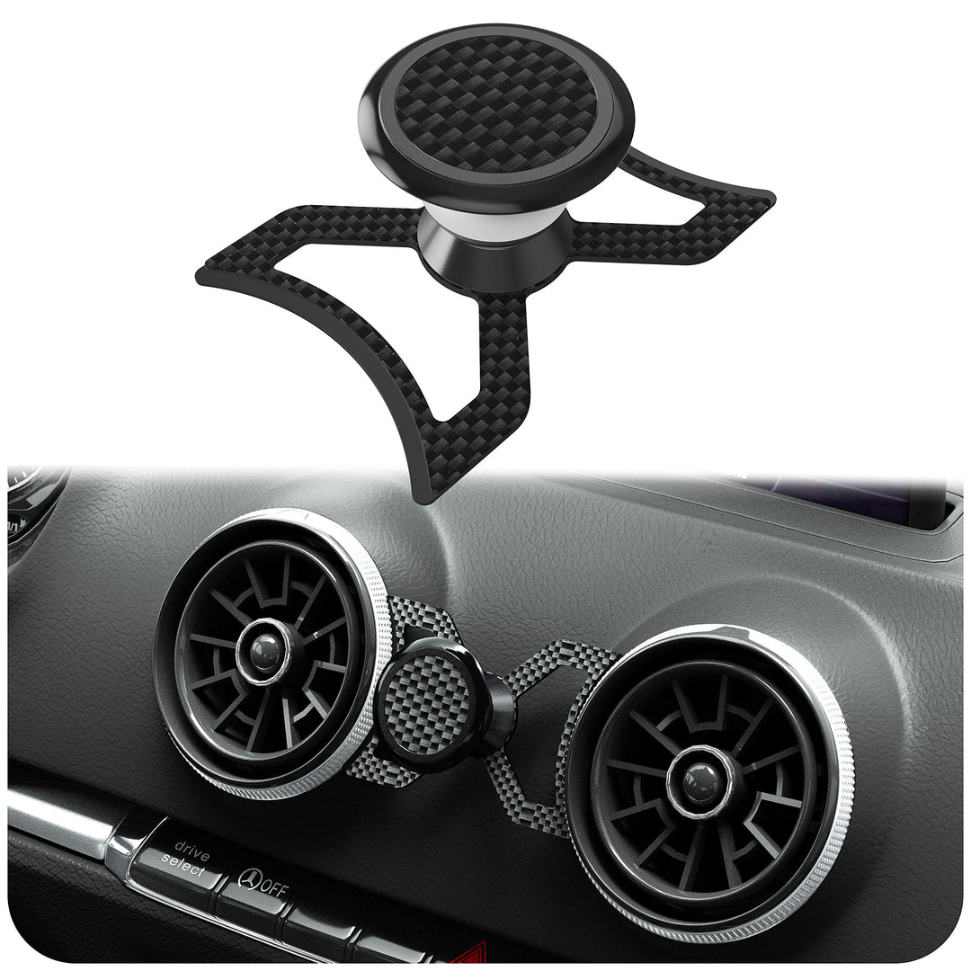 magnetische Handyhalterung kompatibel mit Audi A3/S3/RS3 aus echter Carbonfaser | Universelle Halter