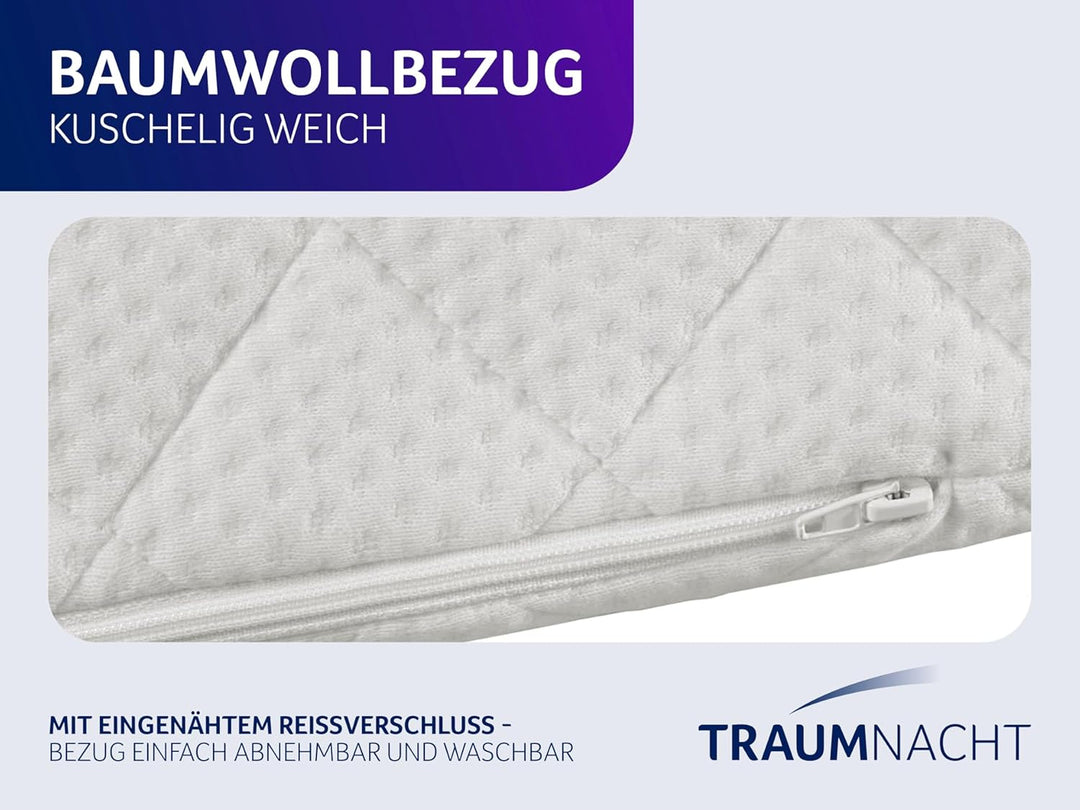 Traumnacht Exklusiv orthopädisches Venenkissen mit Visco-Auflage zur druckstellenfreie Hochlagerung,