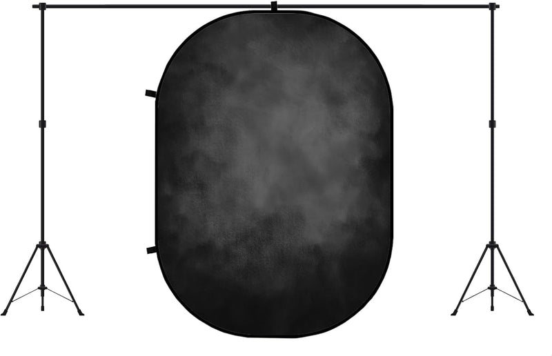 Kate 1.5x2m Schwarz/Grau Falthintergrund Fotografie Faltbarer Studio Hintergrund Faltender Hintergru
