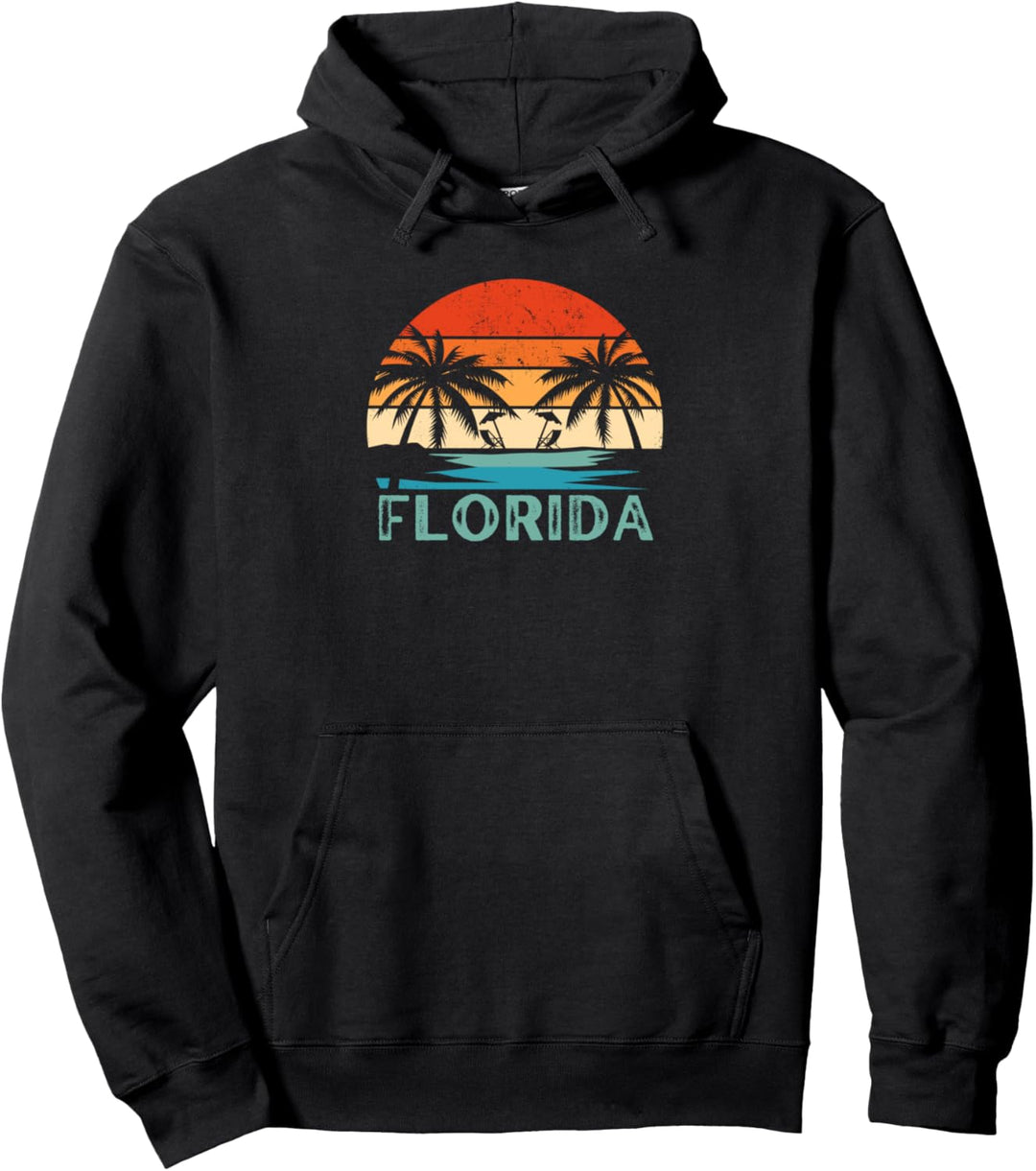 Vintage FL Florida Beach, der Urlaub im Sunshine State Pullover Hoodie