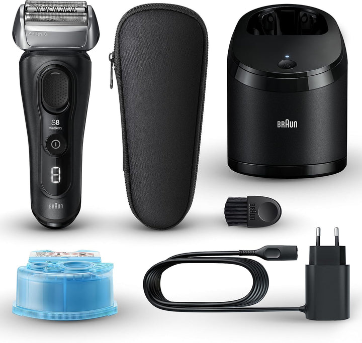 Braun Series 8 Rasierer Herren Elektrisch mit 4+1 Scherkopf, Elektrorasierer, Präzisions-Langhaarsch