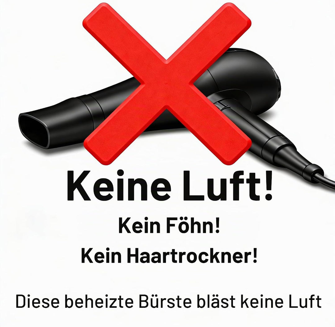 Thermobürste 60mm, Thermal Brush, beheizte Rundbürste, Lockenbürste | Extra grosser Barrel für volum