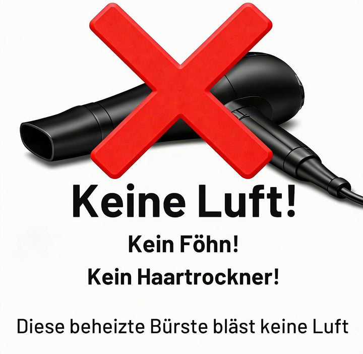 Thermobürste 60mm, Thermal Brush, beheizte Rundbürste, Lockenbürste | Extra grosser Barrel für volum