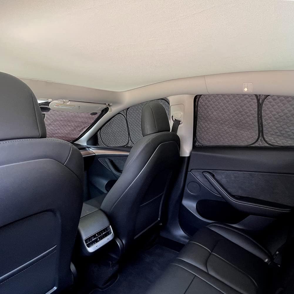TESBEAUTY Upgraded Tesla Camping Sichtschutzvorhänge Sichtschutz Camping-Sonnenschutz Sonnenschirme