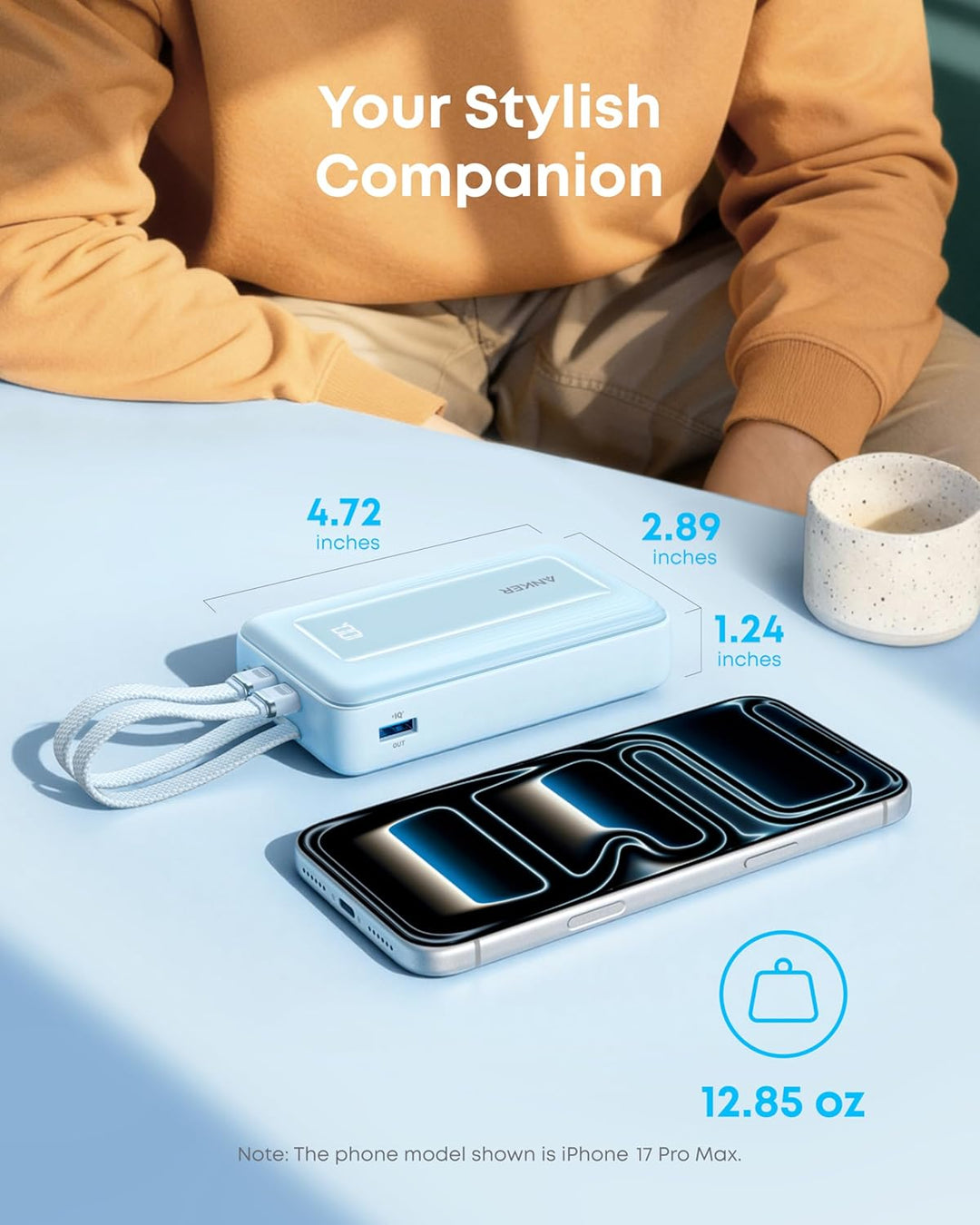 Anker Zolo Powerbank (2025 Upgrade), 45W Schnellladung, 20000mAh Akku-Pack, Zwei integrierte USB-C K