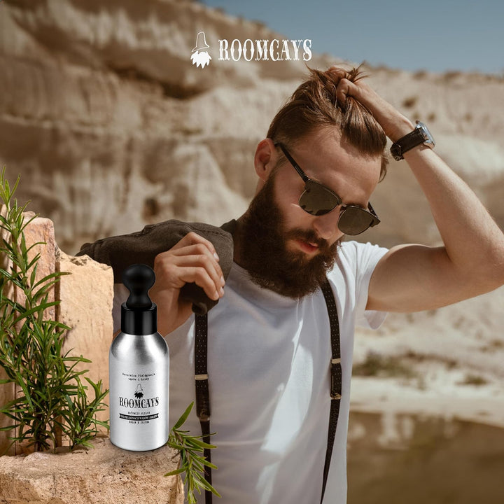 Roomcays Bartöl Herren mit Arganöl und Jojobaöl 50 ml - Intensive Bartpflege für einen gepflegten Ba