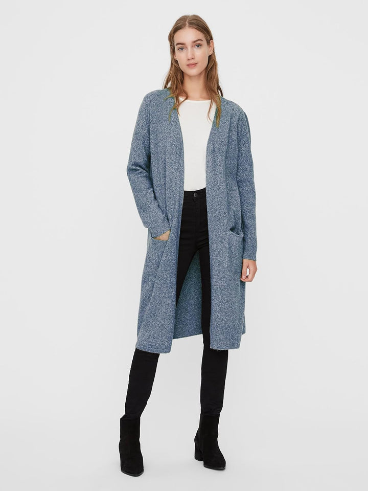 VERO MODA Female Strickjacke VMDOFFY Strickjacke S Navy Blazer Melange, S Navy Blazer Melange