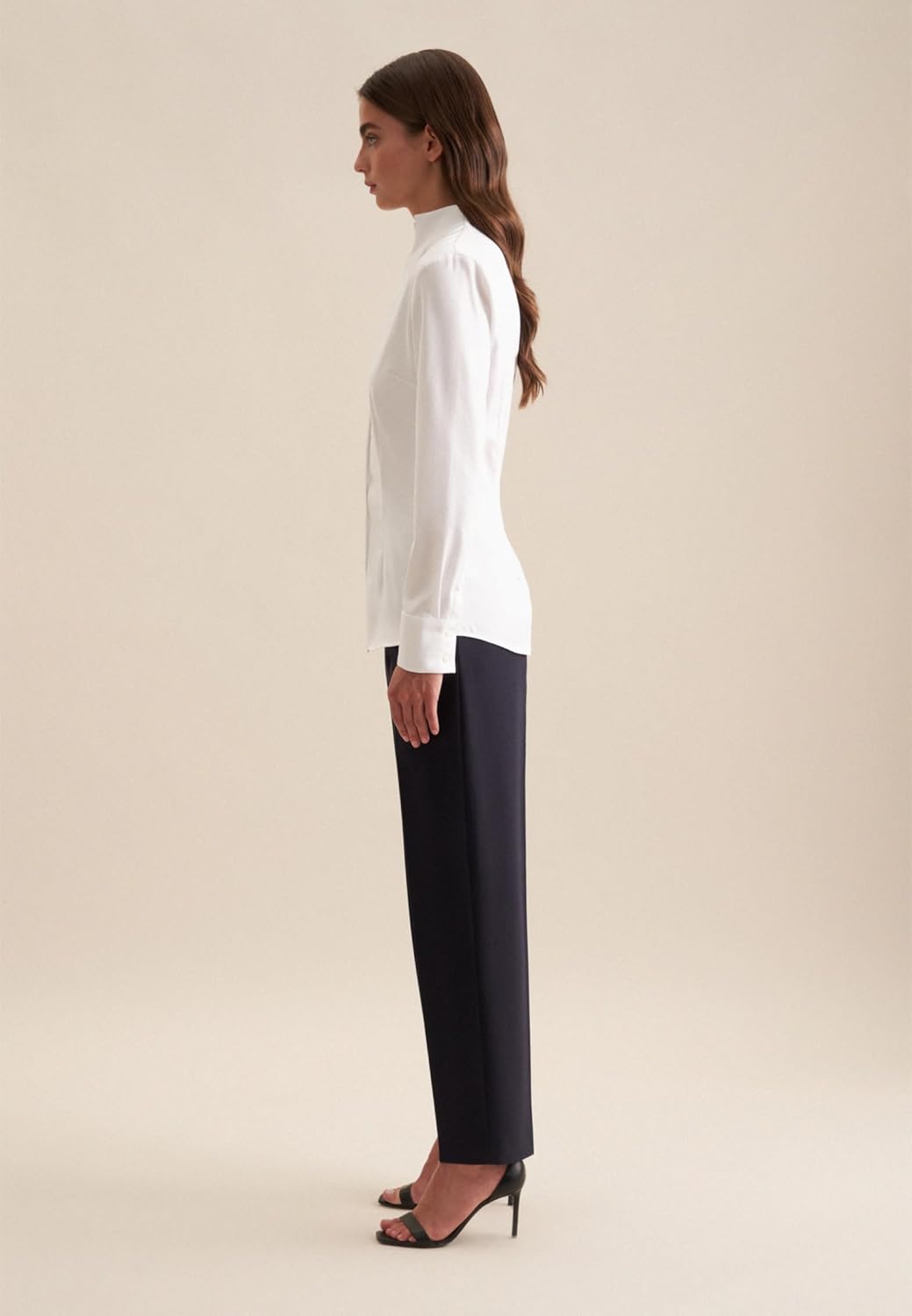 Seidensticker Damen Bluse - City Bluse - Bügelleicht - Kelchkragenbluse - Slim Fit - Langarm - 100%