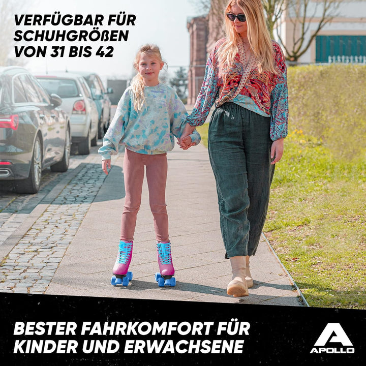 Apollo Disco Roller, Classic Roller | Rollschuhe für Kinder und Erwachsene | grössenverstellbare Qua