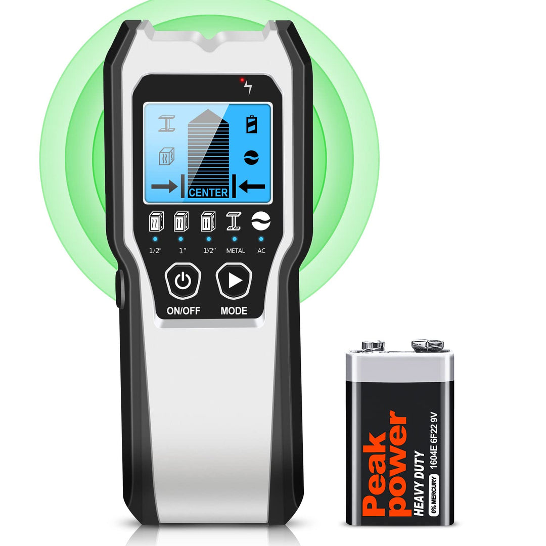 FOLAI Leitungssucher Ortungsgerät 5 in 1，verbesserter elektronischer Wandscanner mit HD-LCD-Display