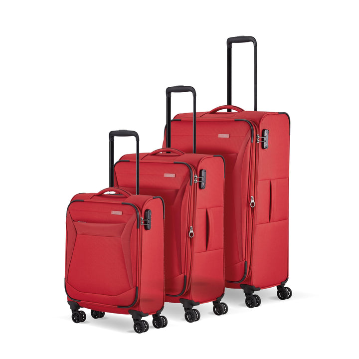 travelite 4-Rad Koffer Set Weichschale, Grössen L/M/S, Serie CHIOS Trolley Set in zeitloser Optik, H
