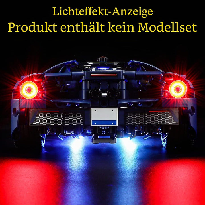 GEAMENT LED Licht-Set Kompatibel mit Lego Ford GT 2022 - Beleuchtungsset für Technic 42154 (Modell-S