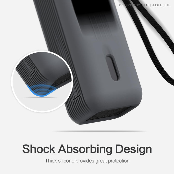 Sikai Silikonhülle für Anker Laptop Powerbank 165W(25000mAh) mit 1/4 Zoll Mutterloch,TF/SIM Karte,Ka