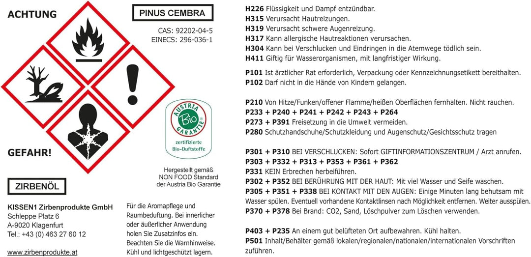 Zirbenduftzapfen mit 10ml Bio-Zirbenöl - luftgetrocknetes zirbenholz - mit natürlicher Baumrinde