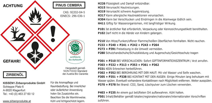 Zirbenduftzapfen mit 10ml Bio-Zirbenöl - luftgetrocknetes zirbenholz - mit natürlicher Baumrinde