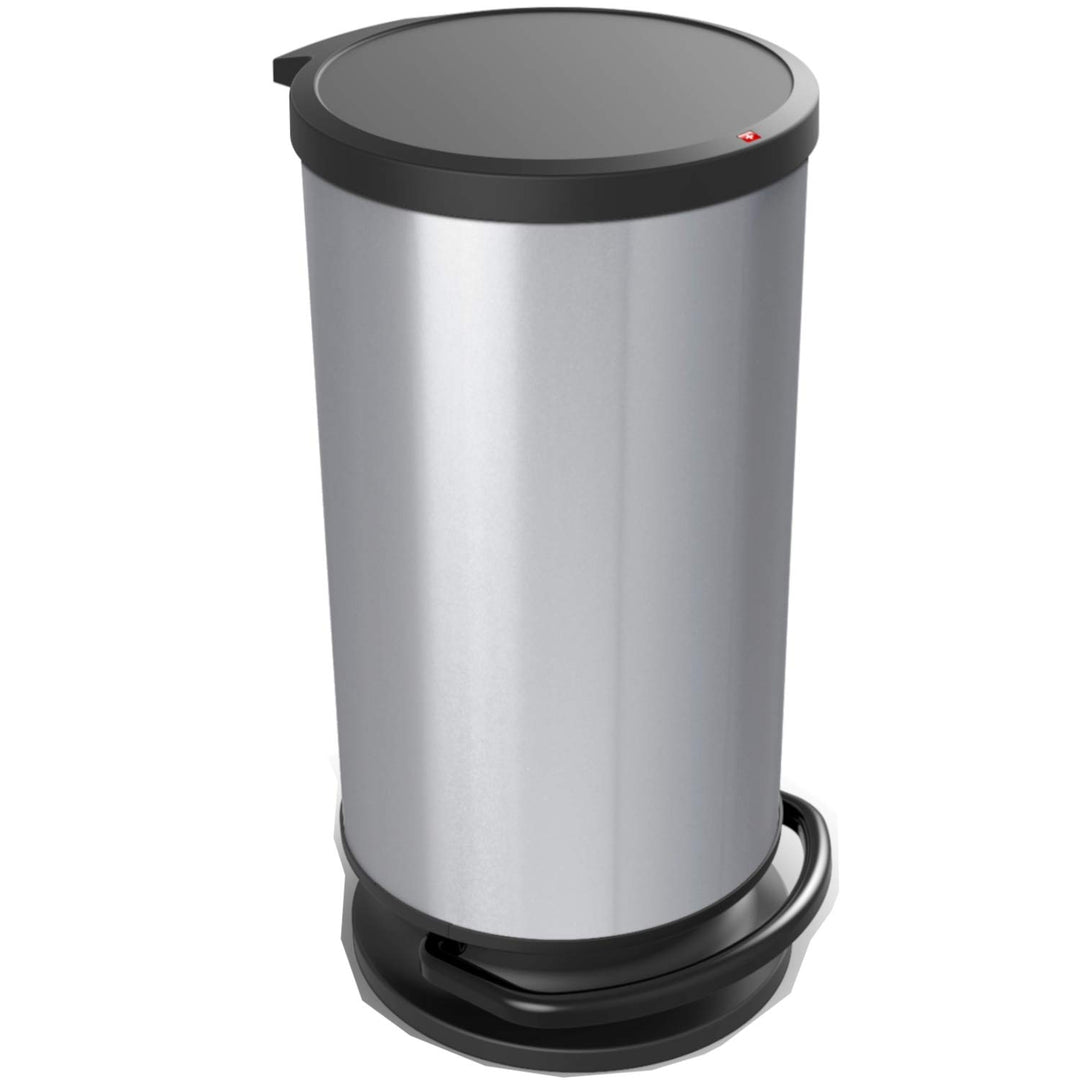 Mülleimer 30l mit Deckel Silber Metallic 30 Liter, Silber Metallic 30 Liter