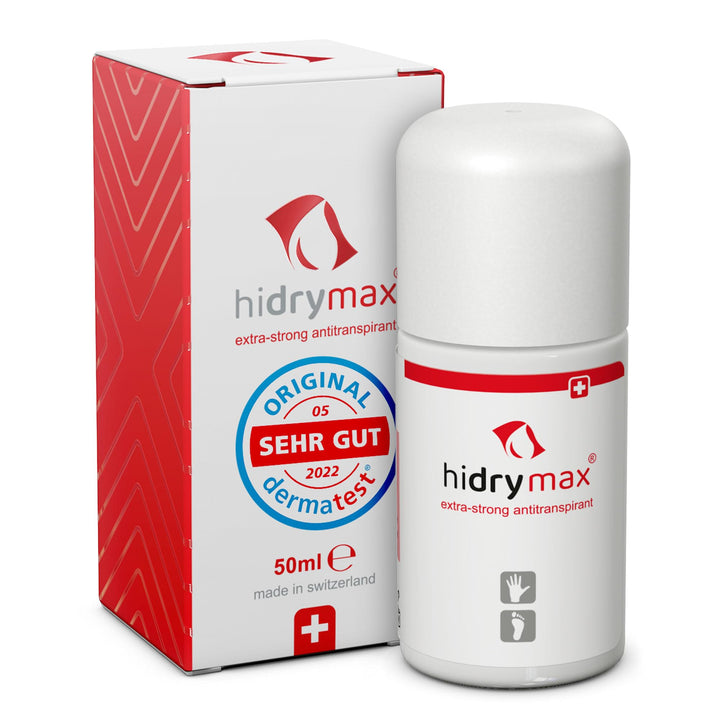 hidry max Antitranspirant - kein Deo - maximal dosiertes Antiperspirant gegen Schweisshände &amp; Fusssc
