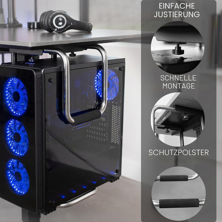 VIVO MOUNT-PC04A Computergehäuse-Halterung für den Schreibtisch bis zu 30 kg Large, Large