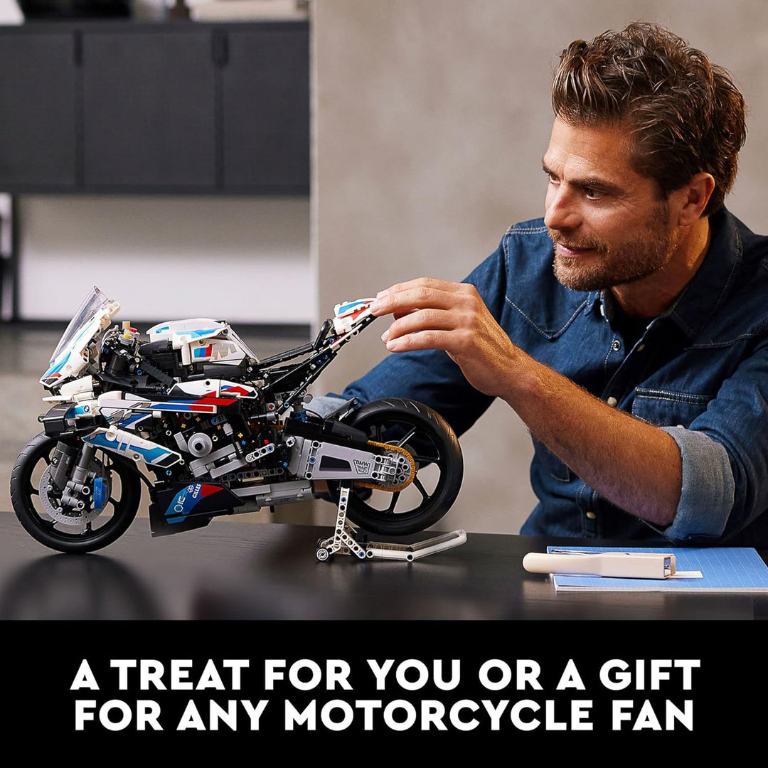 LEGO Technic BMW M 1000 RR 42130 Model Building Kit; Build a Stylish Motorcycle Display Model with T