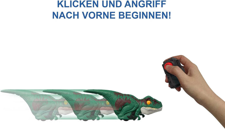 Jurassic World GYN41 - „Ein neues Zeitalter“ Velociraptor-Dinosaurier, grün, stilisierte Figur, inte