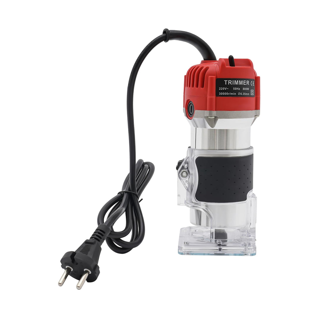 800W Einhandfräse Holzschneidemaschine, 1/4'' Elektrische Oberfräse Kantenfräse aus Aluminium Einste