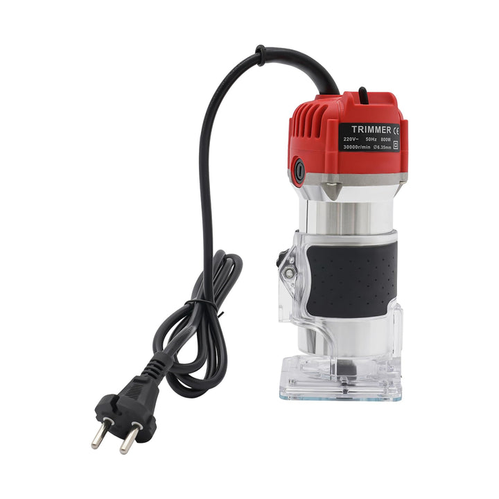 800W Einhandfräse Holzschneidemaschine, 1/4'' Elektrische Oberfräse Kantenfräse aus Aluminium Einste