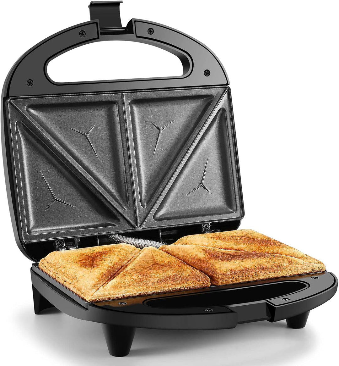 YASHE Sandwichmaker für 2 Sandwiches, Sandwichtoaster 2-Lagen Antihaftbeschichtung, Schnelles Aufhei