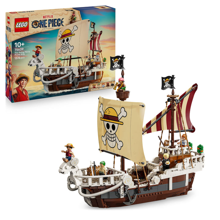 LEGO ONE Piece - Das Piratenschiff Flying Lamb (Going Merry) - Spielset mit 5 Minifiguren - inkl. Ru