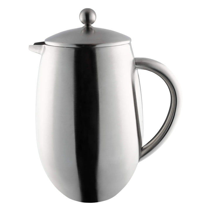 Café Olé Doppelwandiger, Bauchiger Kaffeebereiter aus hochwertigem Edelstahl 18/10 – Satiniert, 12 M