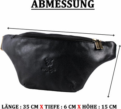 MATADOR Echt Leder Bauchtasche Gürteltasche für Damen und Herren Hüfttasche Outdoor Gross Handytasch