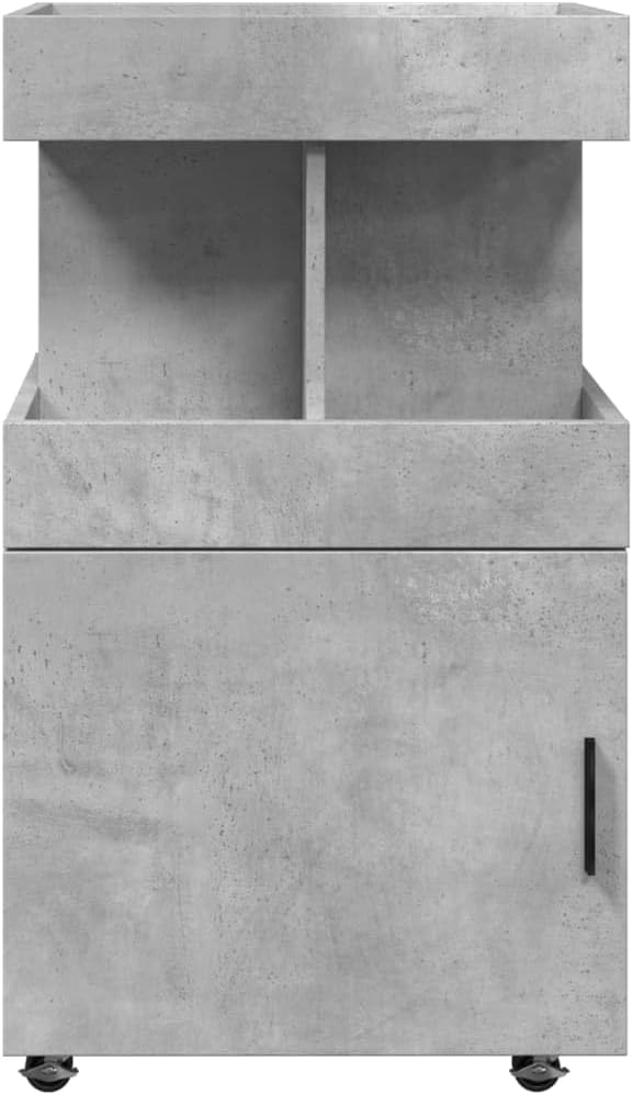 vidaXL Barwagen Betongrau 50x41x89 cm Holzwerkstoff, Betongrau