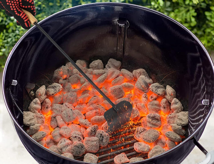 Onlyfire Holzkohleschieber Metall Aschekratzer mit Langem Griff 53 cm, Ascheschieber Zubehör für Hol