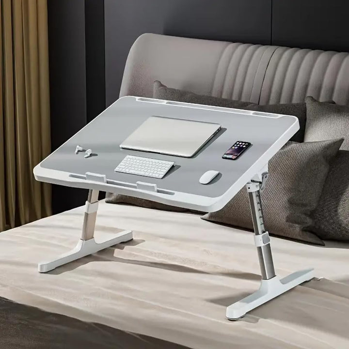 Laptop Tisch, Dicker Stabiler Füsse, Höhenverstellbar und Winkelverstellbar, Genügend Maus Platz, bi
