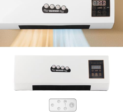 Dioche Wandmontierter Air Cooler - Kleiner Tragbarer Wand-Luftkühler mit Kühlen/Heizen, Timer und Fe