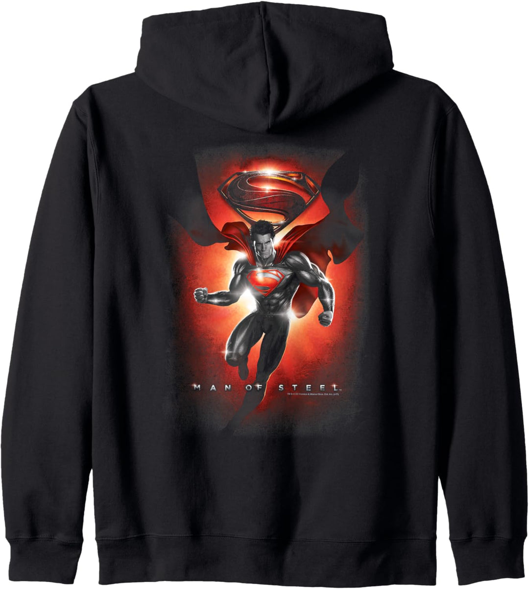 Superman Man of Steel Title Black Kapuzenjacke