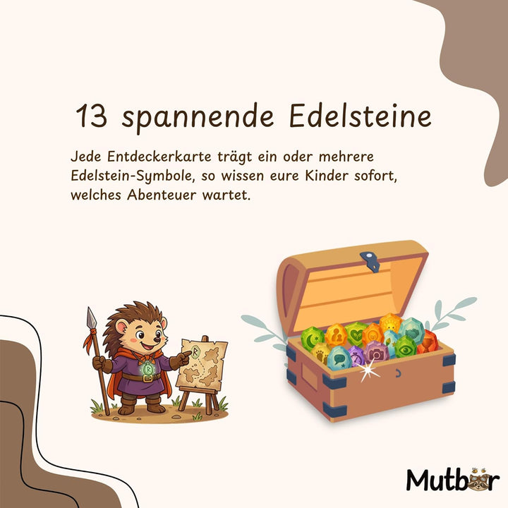Entdeckerkarten Kinder – 50 Outdoor Suchspiel Karten Natur Entdecken – Ostergeschenk | Lernspiel & S