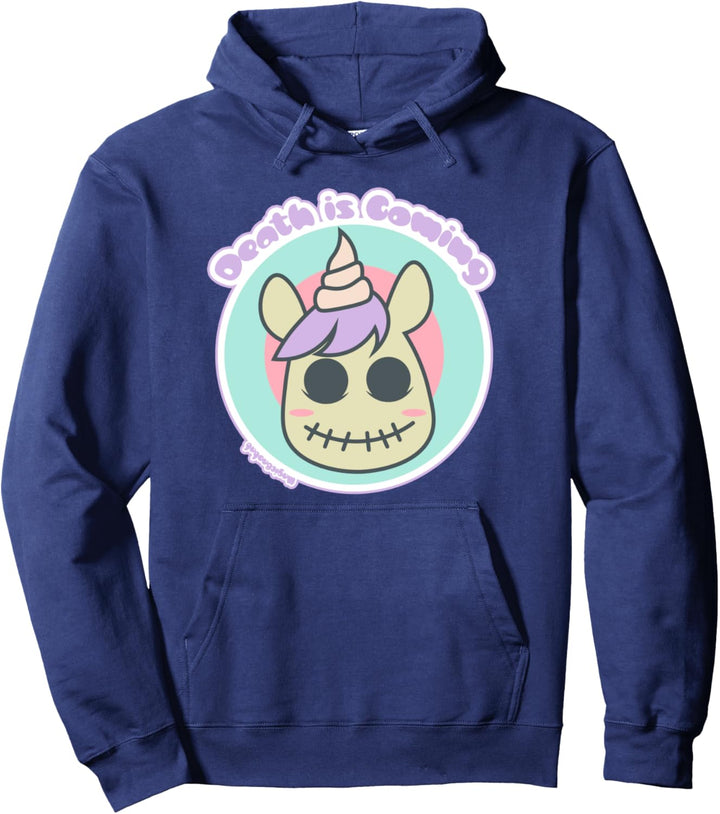 Spoopy Yami Kawaii Unicorn, Death Is Coming Halloween Cute Pullover Hoodie