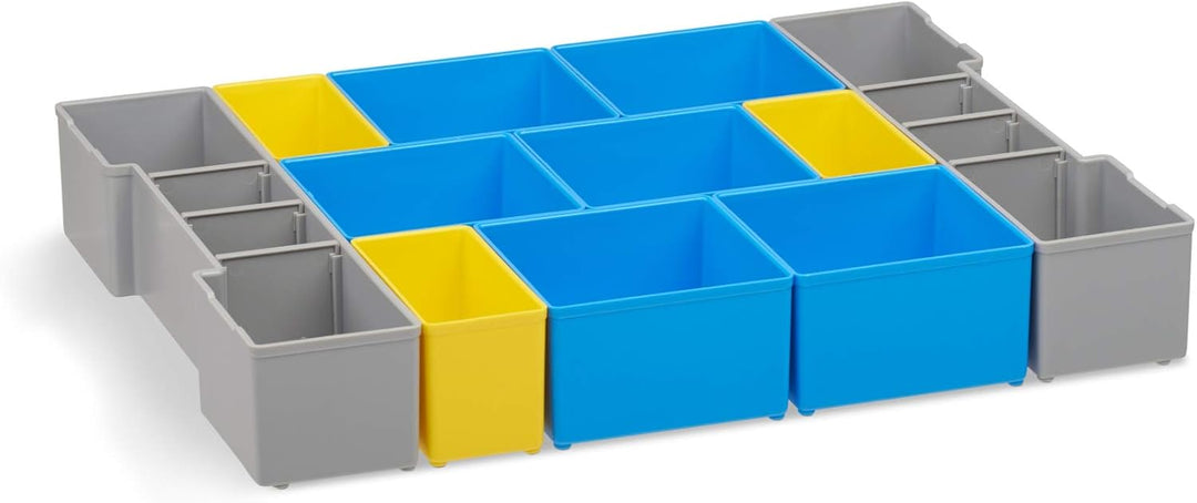 Bosch Sortimo Sortimentskasten L BOXX 102 professional blau Deckel transparent mit Insetboxen-Set BC