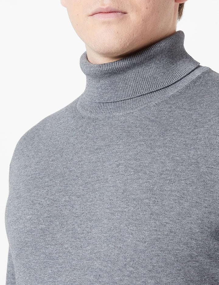 S. Oliver Herren Rollkragen Pullover Pulli Feinstrick Black L Grau, L Grau