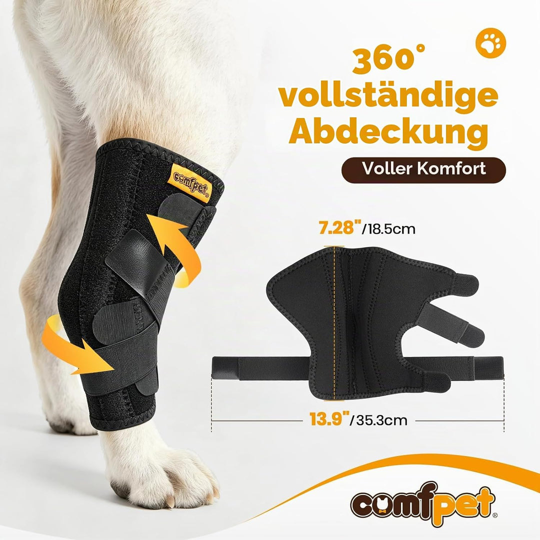 Hundehalsbandage für hintere Sprunggelenk, Hund Bein Unterstützung Wrap mit Metall-Streifen, Hinterb